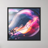 Moderne Bulb Flame Light Fire LED Canvas Afdruk (Voorkant)