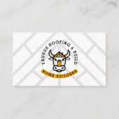 Moderne Bull Head dakbedekking constructie Logo on Visitekaartje (Voorkant)