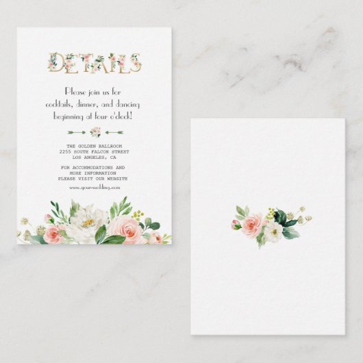 Moderne bulle brieven over bruiloften informatiekaartje (Voorkant / Achterkant)