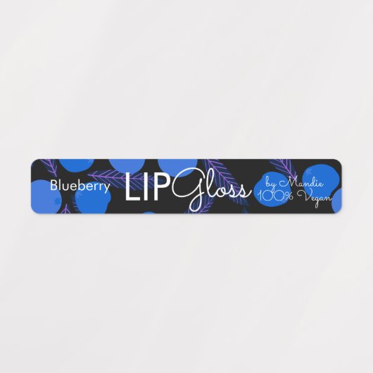 Moderne bundeling voor blauwbes met gloeiend uitei labels (Design 1)