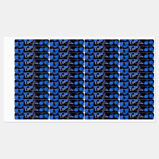 Moderne bundeling voor blauwbes met gloeiend uitei labels (Vel)