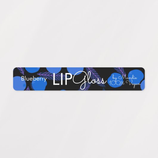 Moderne bundeling voor blauwbes met gloeiend uitei labels (Design 2)