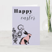 Moderne Bunny Gelukkig Pasen Gepersonaliseerd Kaart (Voorkant)