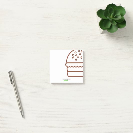 moderne Burger-Post-it® notes (Kantoor)