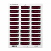 Moderne Burgundy Gouden Agaat Smaragdgroene Trouw  Etiket (Full Sheet)