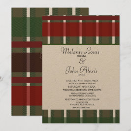 Moderne Burgundy Groen Witte Kraft Trouw Kaart