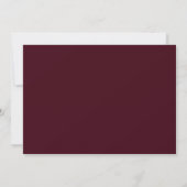 Moderne Burgundy & Groene Agaat Bruiloft Kaart (Achterkant)
