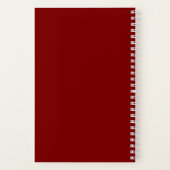 Moderne Burgundy Monogram Reizen Notitieboek (Achterkant)