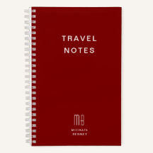 Moderne Burgundy Monogram Reizen