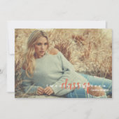 Moderne Burnt Oranje Pijl Afstuderen Uitnodigingen (Voorkant)