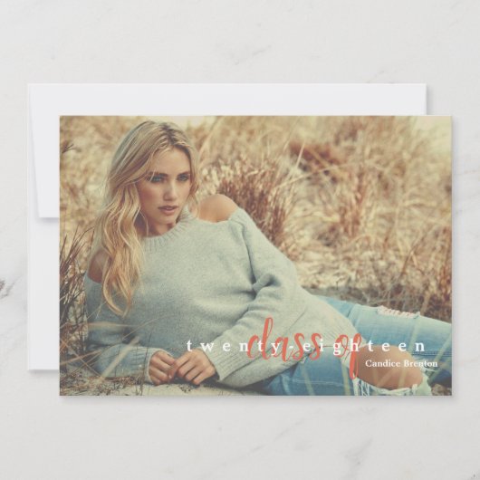 Moderne Burnt Oranje Pijl Afstuderen Uitnodigingen (Voorkant)