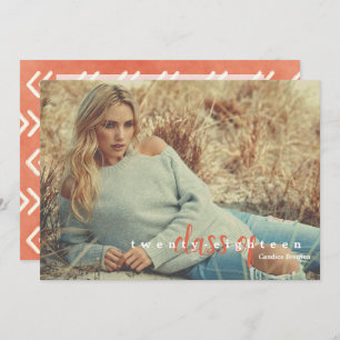 Moderne Burnt Oranje Pijl Afstuderen Uitnodigingen