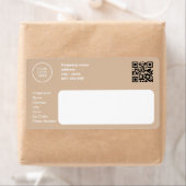 Moderne Business Beige Bedrijf verzending Etiket (Insitu)