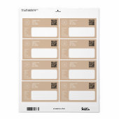 Moderne Business Beige Bedrijf verzending Etiket (Full Sheet)