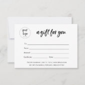 Moderne Business Cadeft Certificate met Logo (Voorkant)