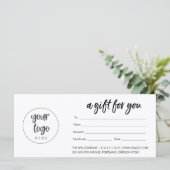 Moderne Business Cadeft Certificate met Logo (Staand voorkant)