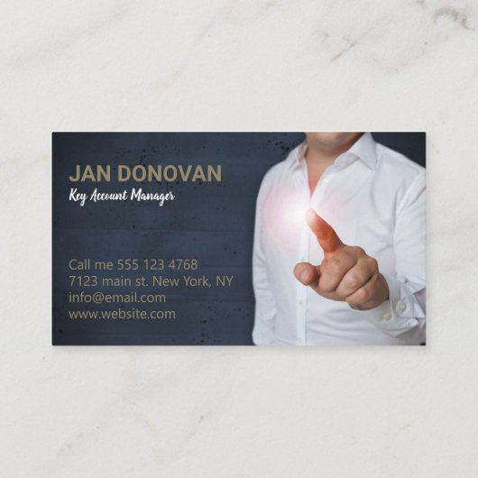 Moderne Business Casual Key Account Manager Visitekaartje (Achterkant)