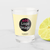 Moderne Business Chic  Voeg Logo Vanilla toe Shot Glas (Voorkant)