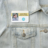 Moderne Business Corporate Logo Employee Photo ID Naamplaatje (In situ)