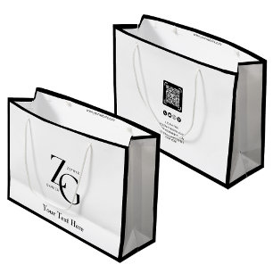 Moderne Business Custom Logo Minimalist QR-code Groot Cadeauzakje