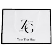 Moderne Business Custom Logo | Minimalist QR-code Groot Cadeauzakje (Voorkant)