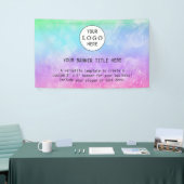 Moderne Business Feminine Blush Pink Custom Logo Spandoek (Beurs)