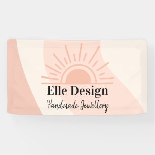 Moderne Business Feminine Blush Pink Custom Logo Spandoek