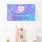 Moderne Business Feminine Blush Pink Custom Logo Spandoek (Insitu)