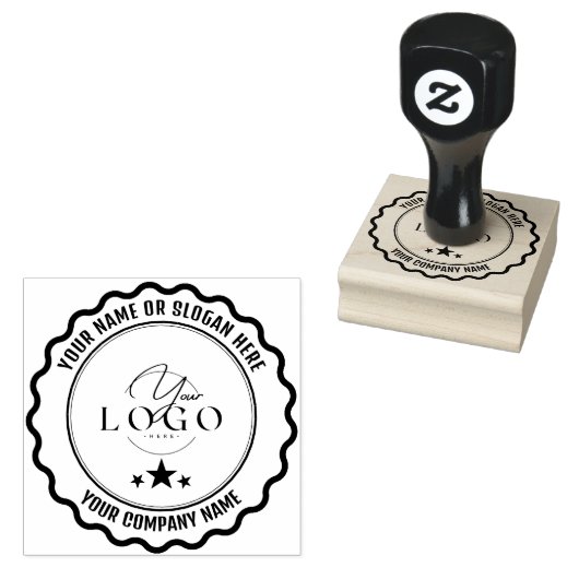 MODERNE BUSINESS | Gepersonaliseerde zakelijke Log Rubberstempel (Gestempeld)