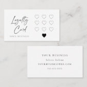 Moderne business hart 10-object Loyalty-kaart Klantenkaartje (Voorkant / Achterkant)