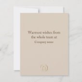 Moderne Business Holiday Kaart Eenvoudige minimali (Achterkant)