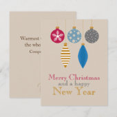 Moderne Business Holiday Kaart Eenvoudige minimali (Voorkant / Achterkant)