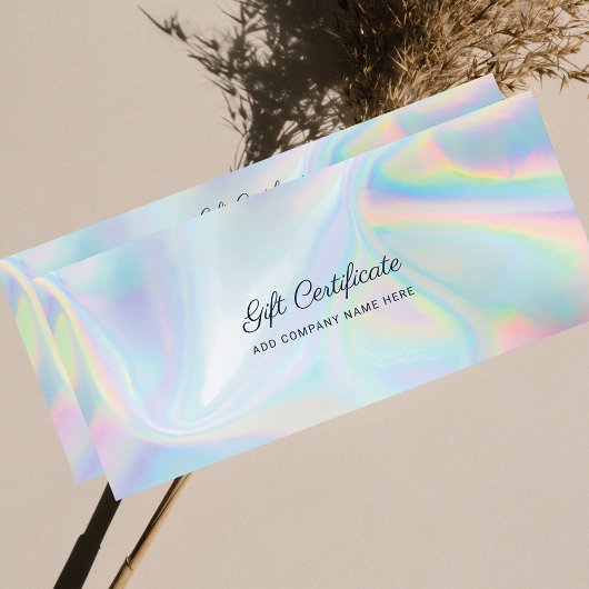 Moderne Business Holographic DIY Cadeaubon