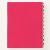 Moderne Business Hot Pink Gold Monogram Notitieboe Notitieboek (Achterkant)