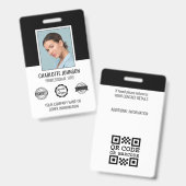 Moderne Business ID Security Black Badge (Voor- en achterkant)
