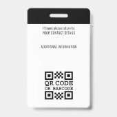 Moderne Business ID Security Black Badge (Achterkant)