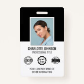 Moderne Business ID Security Black Badge (Voorkant)