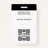 Moderne Business ID Security Black Badge (Achterkant)