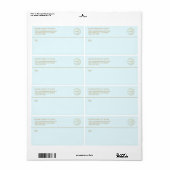 Moderne Business Logo Blue Gold Address Label (Full Sheet)