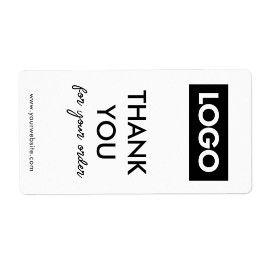 Moderne Business Logo Box Seal Etiket (Voorkant)