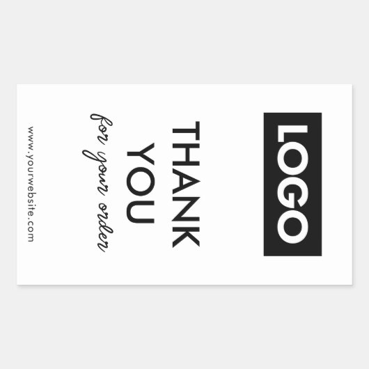 Moderne Business Logo Box Seal Sticker (Voorkant)