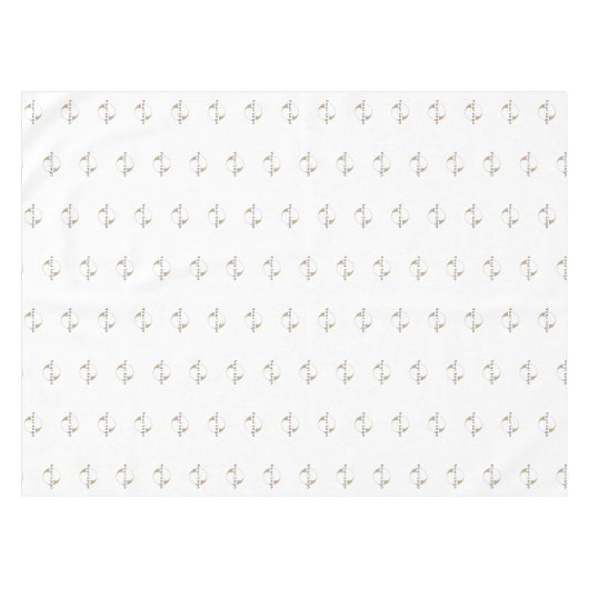 Moderne Business Logo Clean Minimal Company White Tafelkleed (Voorkant (Horizontaal))