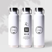 Moderne Business Logo Custom QR Code Professional Waterfles