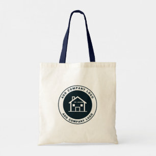 Moderne Business Logo Eenvoudig op maat Tote Bag