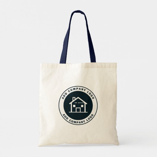 Moderne Business Logo Eenvoudig op maat Tote Bag (Achterkant)