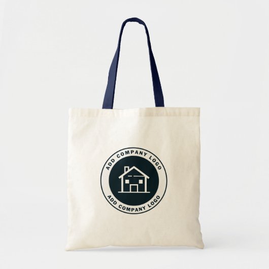 Moderne Business Logo Eenvoudig op maat Tote Bag (Voorkant)