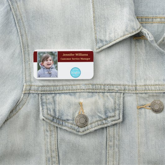 Moderne Business Logo Employee Executive ID Foto Naamplaatje (In situ)