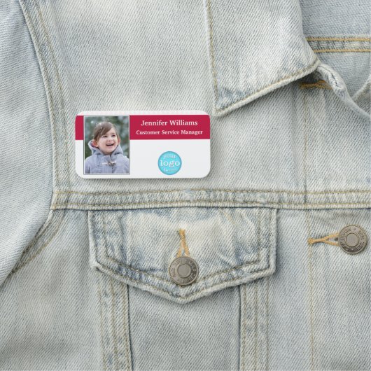 Moderne Business Logo Executive Employee ID Foto Naamplaatje (In situ)