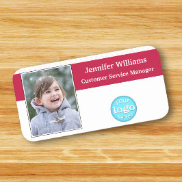 Moderne Business Logo Executive Employee ID Foto Naamplaatje