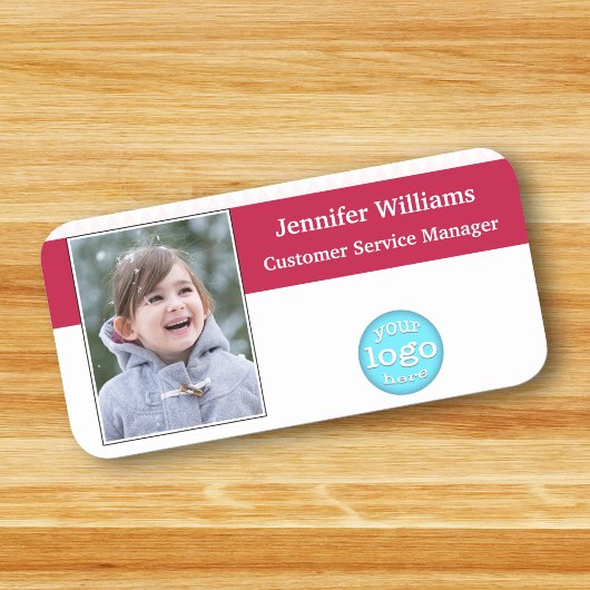 Moderne Business Logo Executive Employee ID Foto Naamplaatje